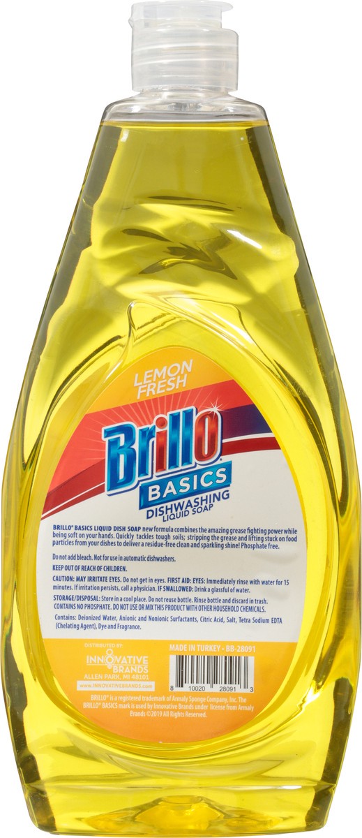 slide 8 of 9, Brillo Dish Det. Lemon 12Ct/24Oz, 24 oz