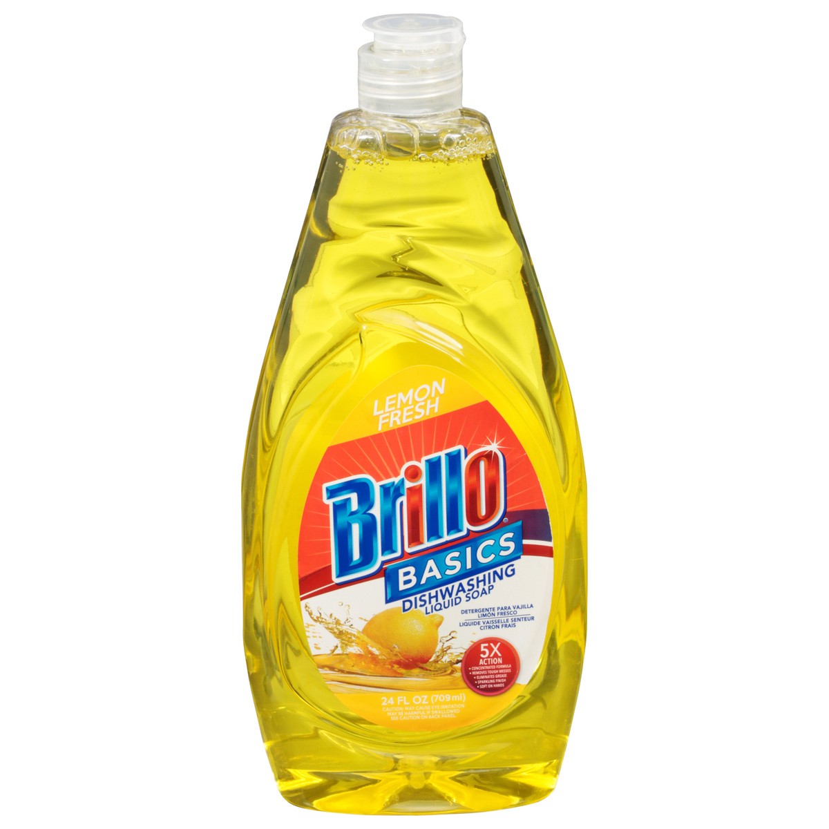 slide 9 of 9, Brillo Dish Det. Lemon 12Ct/24Oz, 24 oz