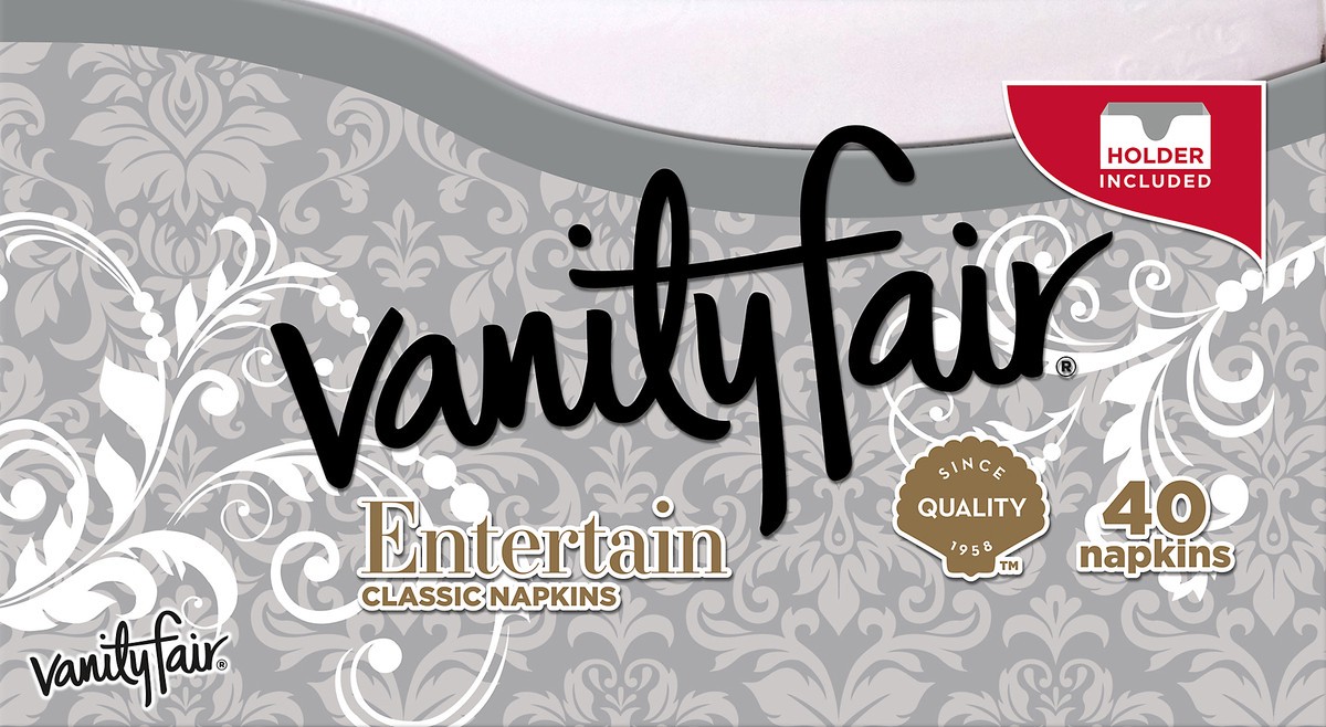 slide 3 of 3, Vanity Fair Entertain Classic Napkins 40 ea, 40 ct
