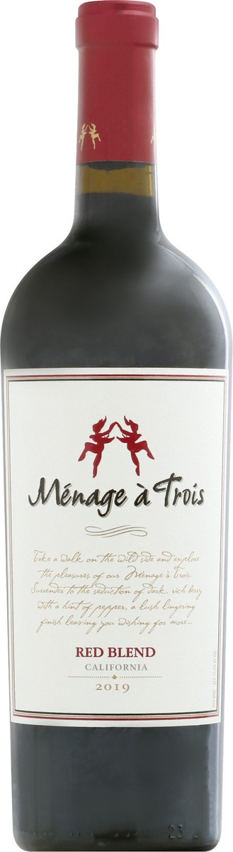slide 1 of 9, Menage a Trois California Red Blend Red Wine, 750 ml Glass Bottle, 13.5% ABV, 750 ml