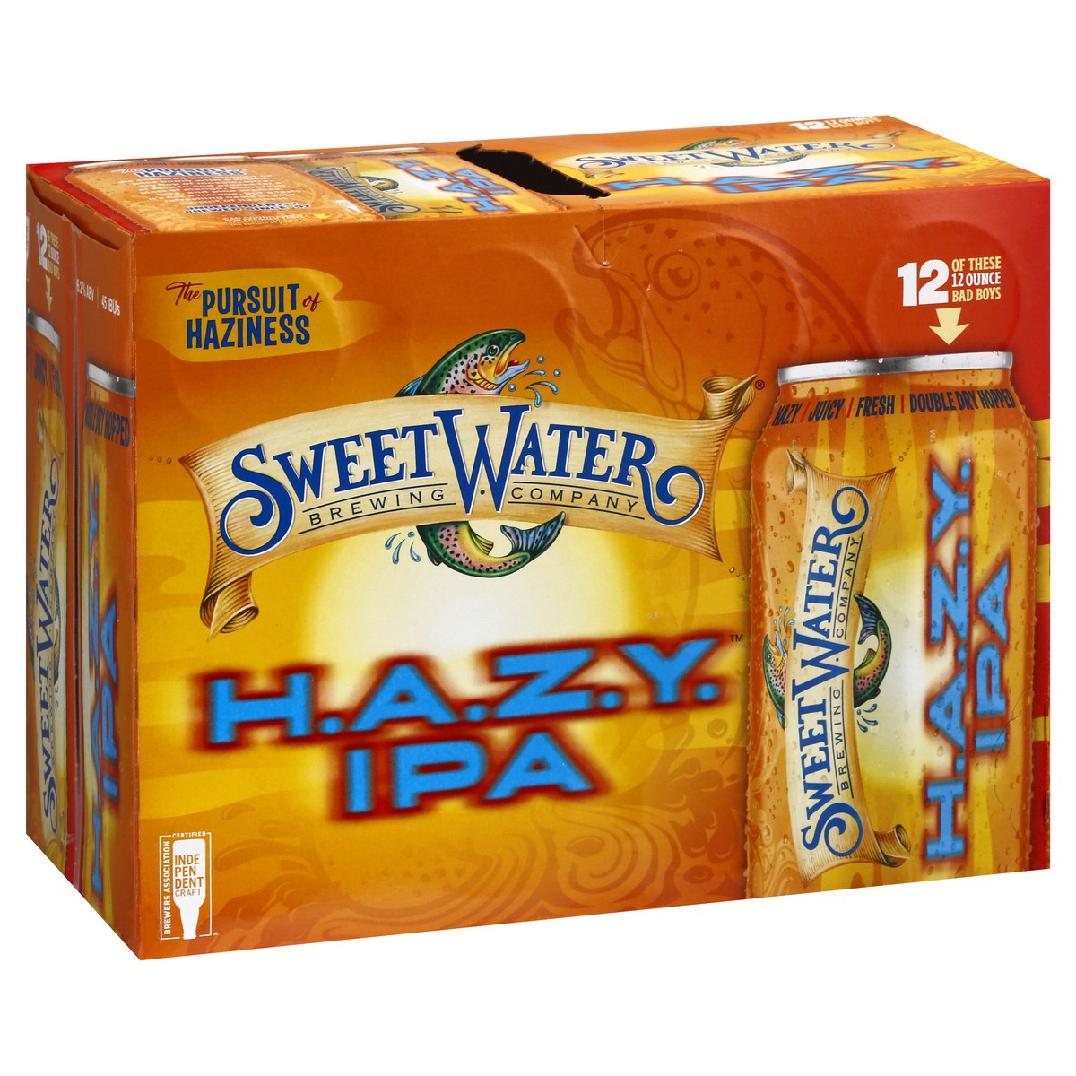 slide 5 of 9, SweetWater Brewing Co Hazy IPA Beer 12 ea, 144 fl oz