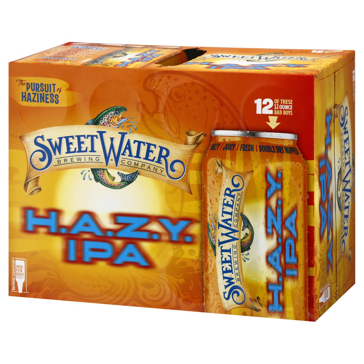 slide 6 of 9, SweetWater Brewing Co Hazy IPA Beer 12 ea, 144 fl oz