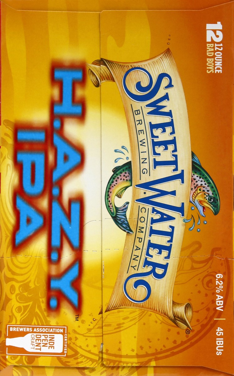 slide 2 of 9, SweetWater Brewing Co Hazy IPA Beer 12 ea, 144 fl oz