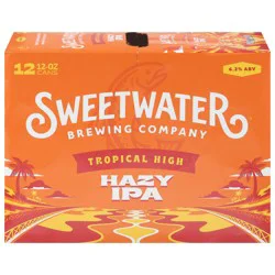 SweetWater Brewing Company Hazy IPA Tropical High Beer, 12 Pack 12 fl oz Cans