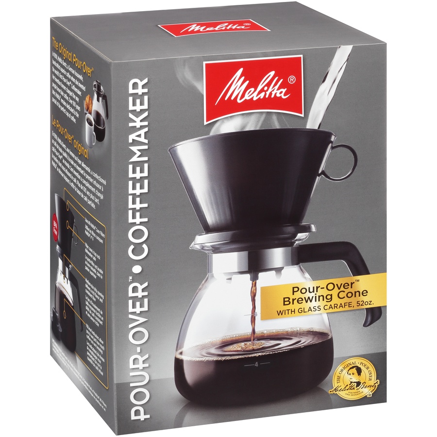 slide 2 of 6, Melitta Cone Filter Pour Over Coffeemaker, 1 ct