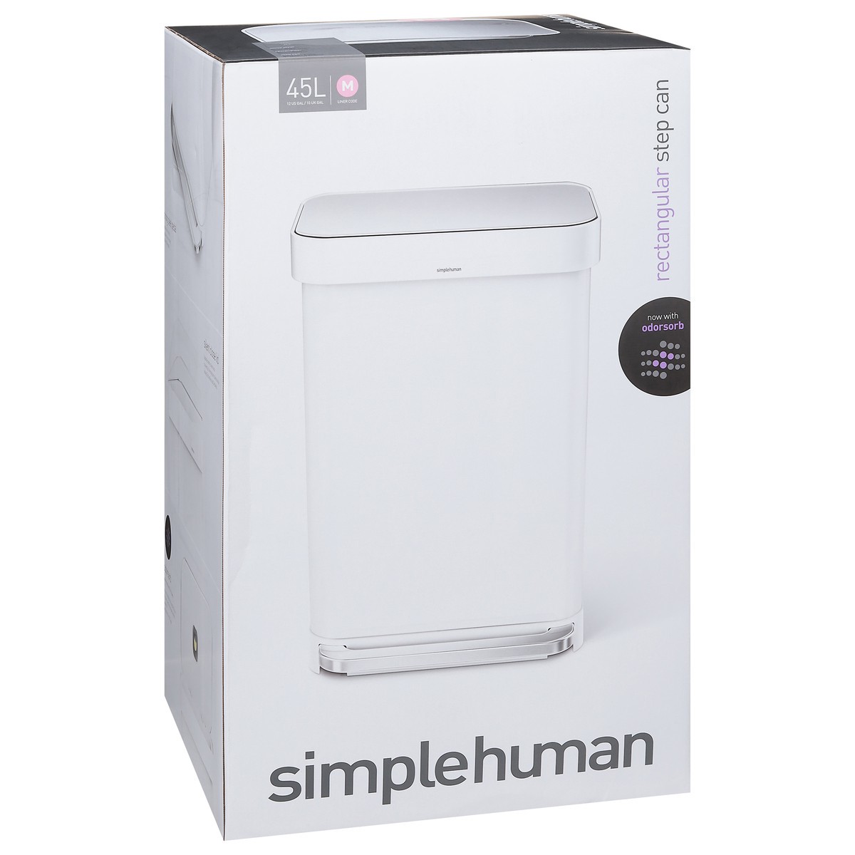 slide 6 of 10, simplehuman 45 Liter Rectangular Step Can 1 ea, 45 liter