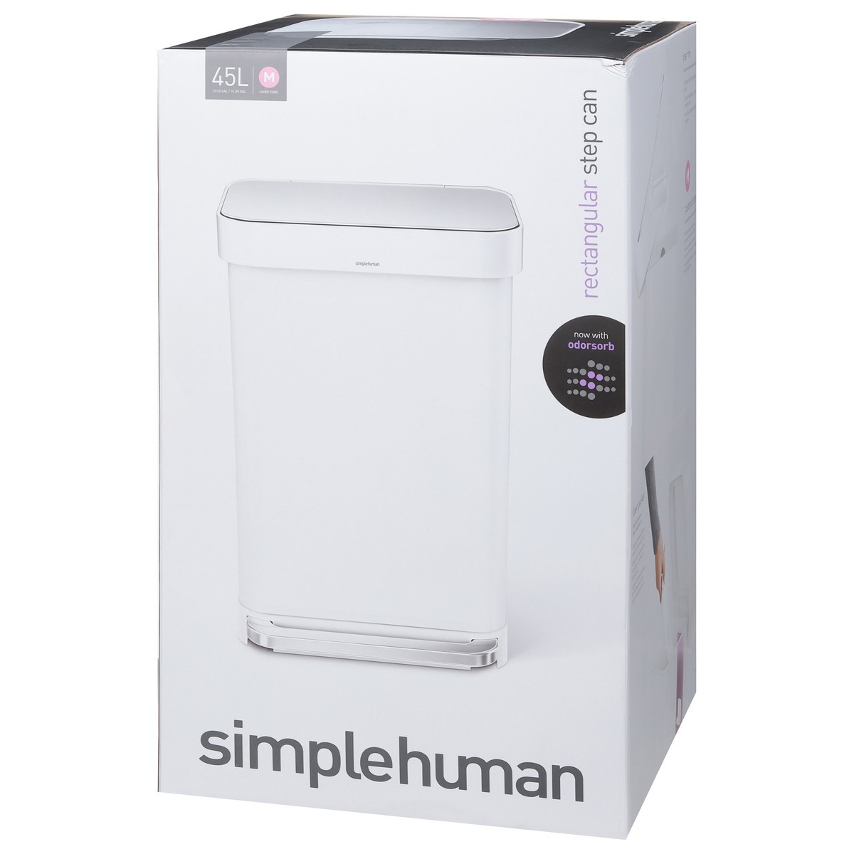 slide 7 of 10, simplehuman 45 Liter Rectangular Step Can 1 ea, 45 liter