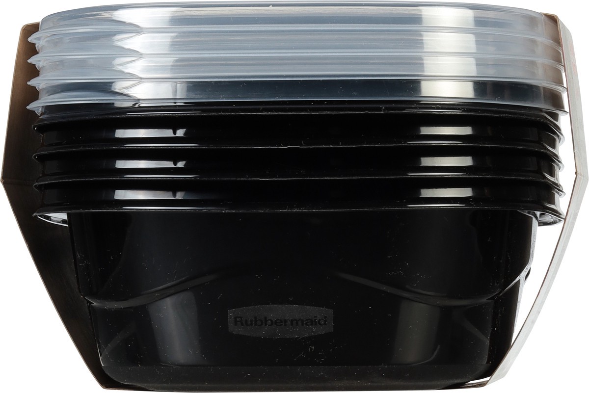 slide 6 of 11, Rubbermaid Take Alongs 4.7 Cup Black Meal Prep 4 ea, 4 ct