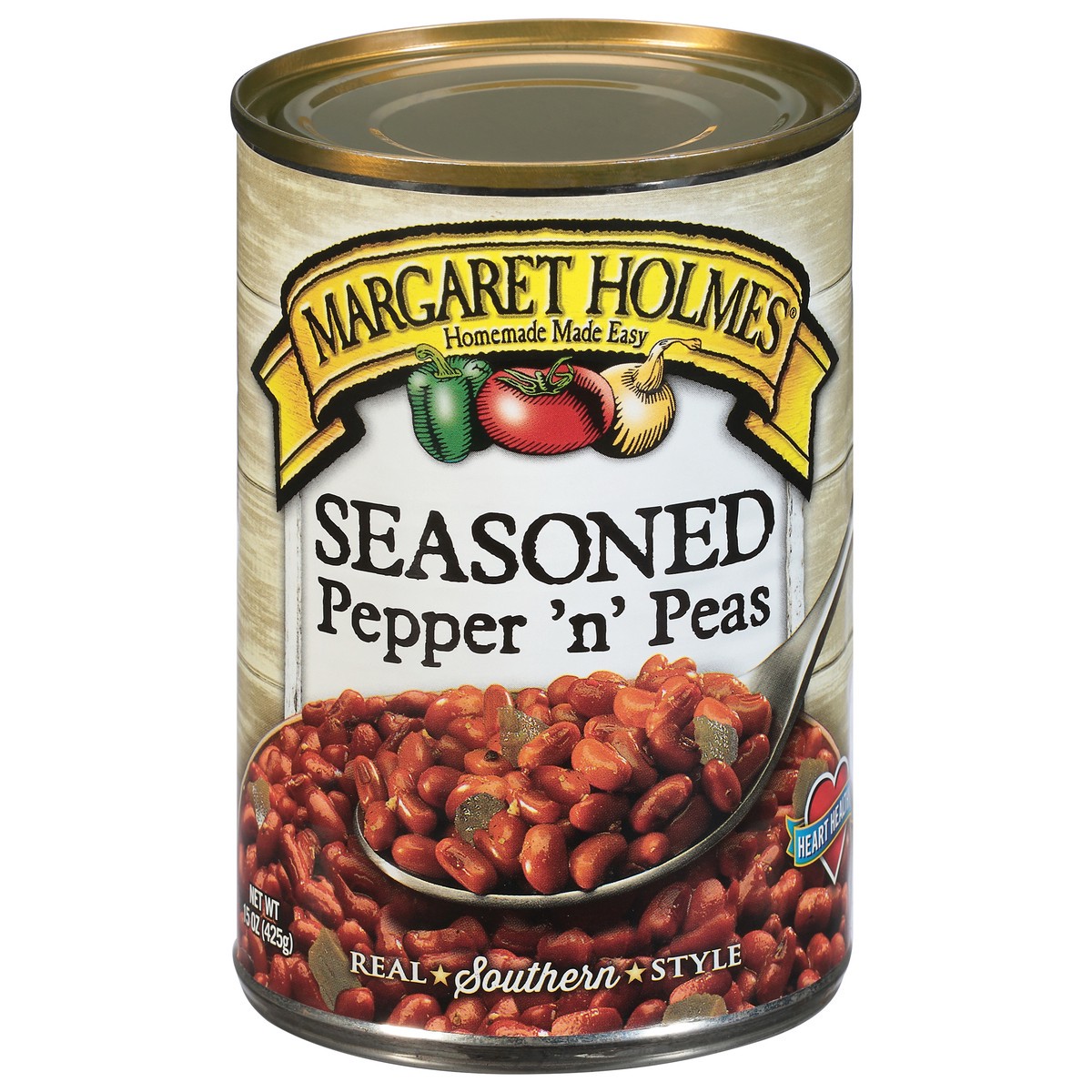 slide 1 of 6, Margaret Holmes Real Southern Style Seasoned Pepper n Peas 15 oz, 15 oz