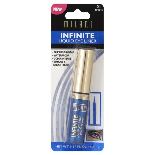 slide 1 of 1, Milani Infinite Liquid Eye Liner Waterproof01 Infinite, 0.17 oz