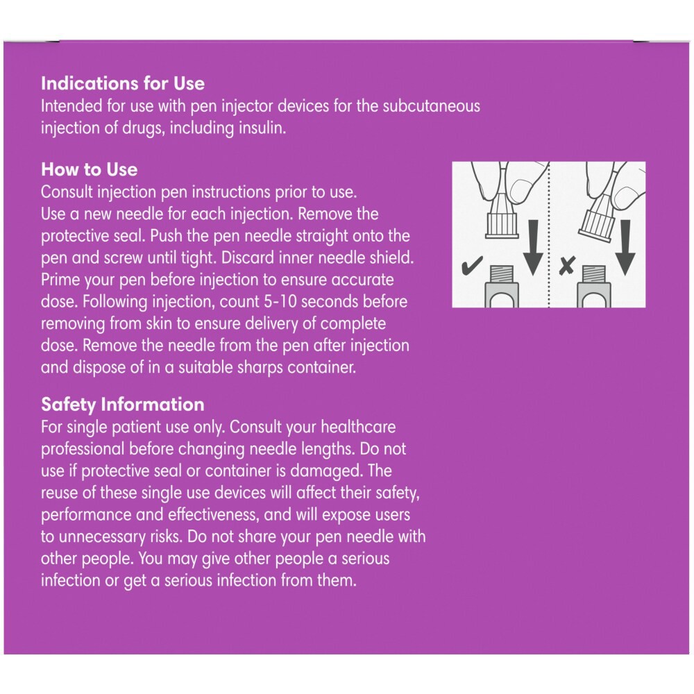 slide 4 of 5, Kroger® 6mm x 31G Pen Needles Box, 100 ct