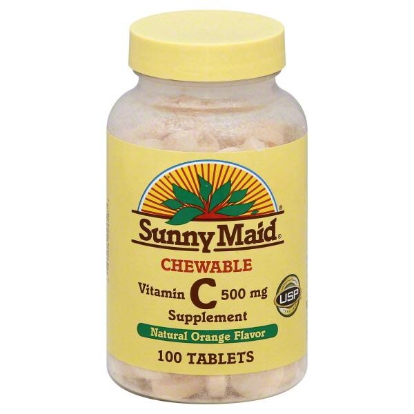 slide 1 of 1, Sunny Maid Chewable Vitamin C Supplement, 100 ct