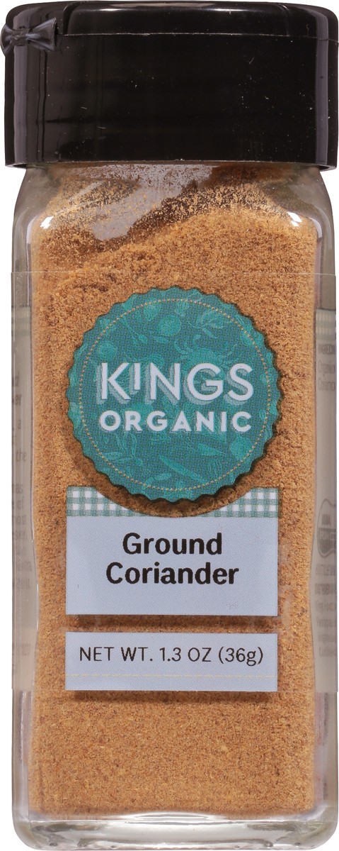 slide 2 of 12, Kings Organic Ground Coriander 1.3 oz, 1.3 oz