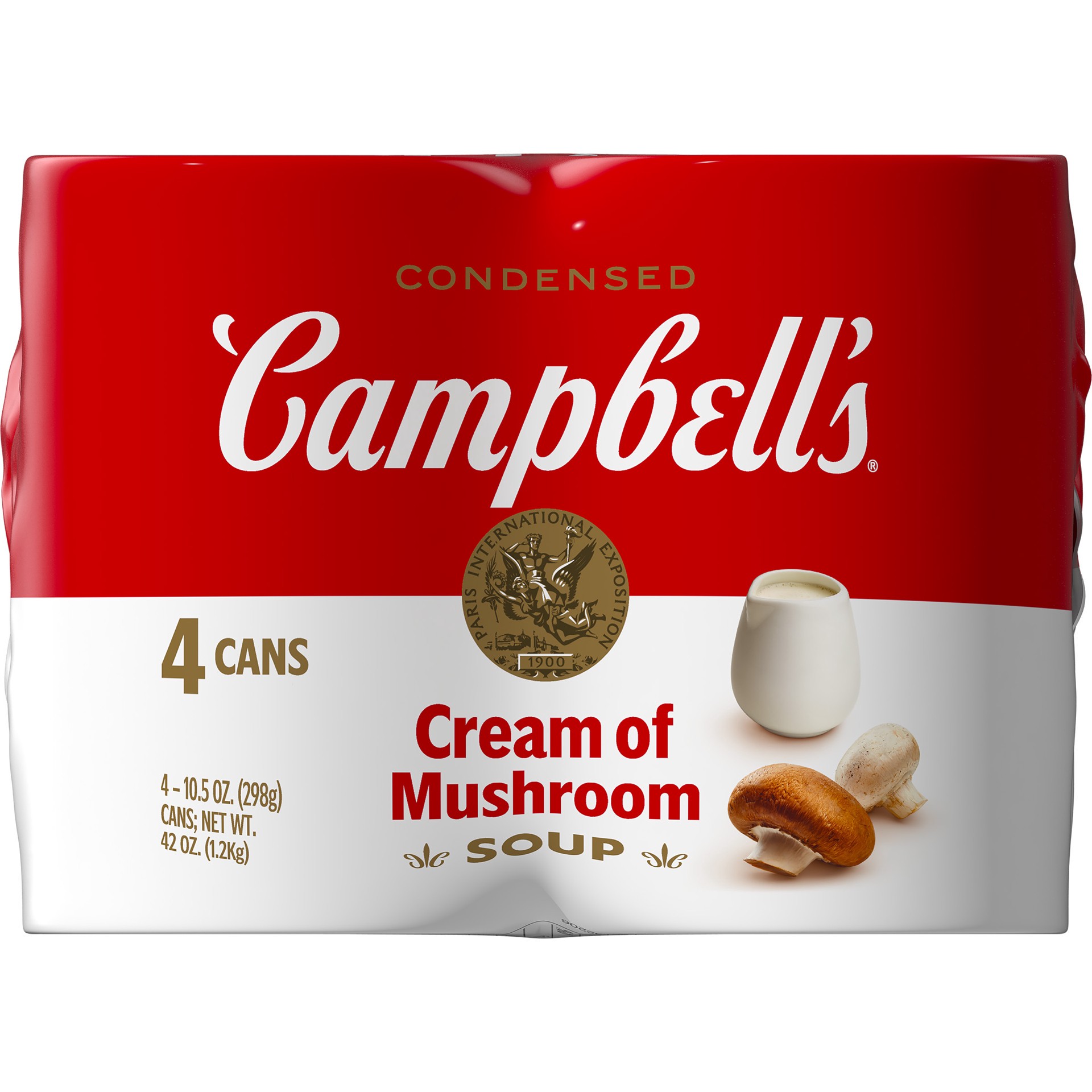 slide 2 of 5, Campbell's Condensed Cream of Mushroom Soup, 10.5 oz Can (4 Pack), 10.5 oz, 4 ct