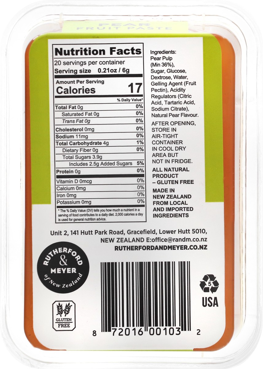 slide 9 of 10, Rutherford & Meyer Pear Fruit Paste 4.2 oz, 4.2 oz