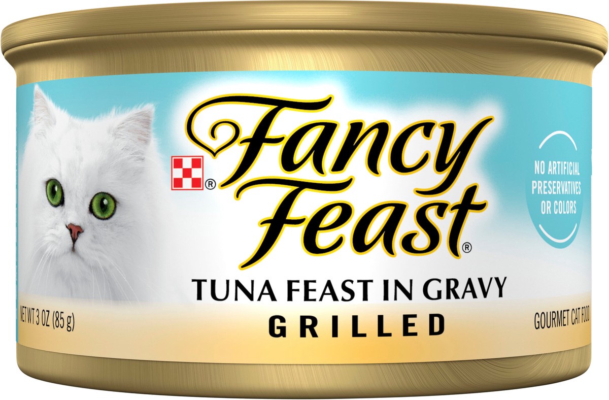 slide 3 of 7, Fancy Feast Grilled Tuna Feast In Gravy Cat Food, 3 oz