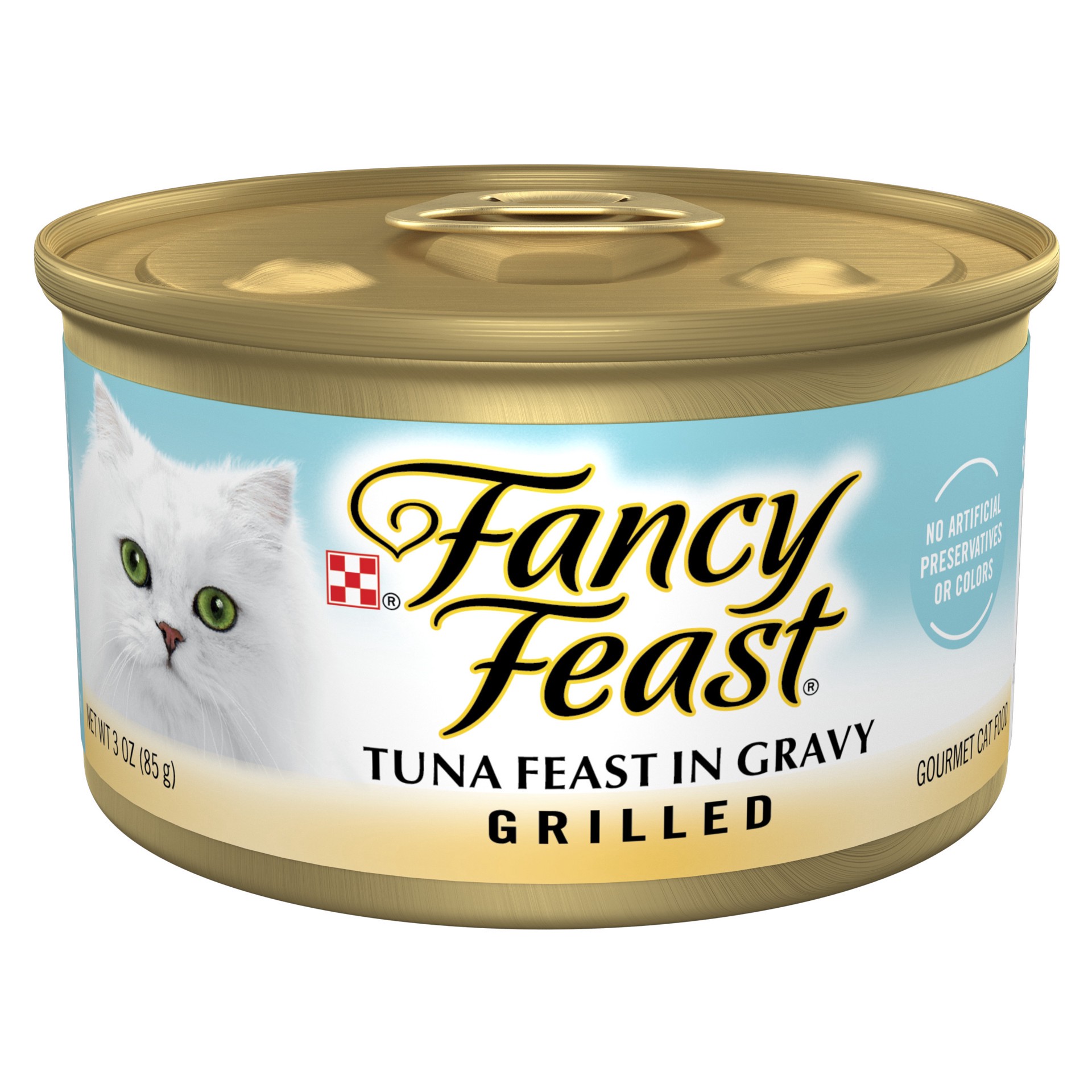 slide 1 of 7, Fancy Feast Grilled Tuna Feast In Gravy Cat Food, 3 oz