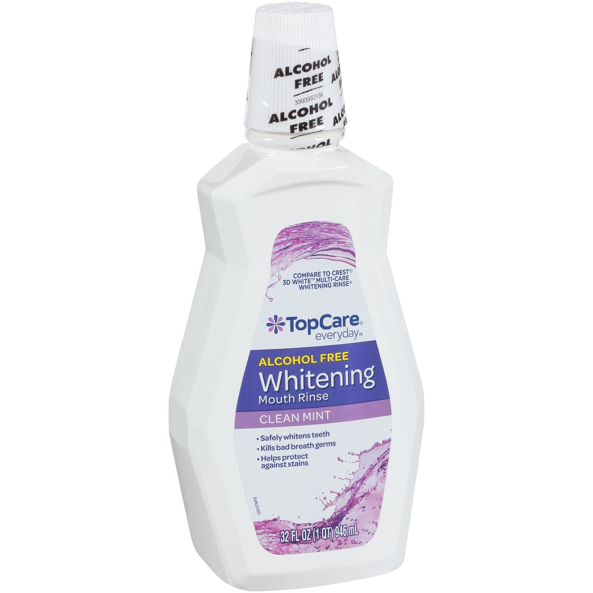 slide 2 of 13, TopCare Alcohol Free Whitening Mouth Rinse, Clean Mint, 32 fl oz