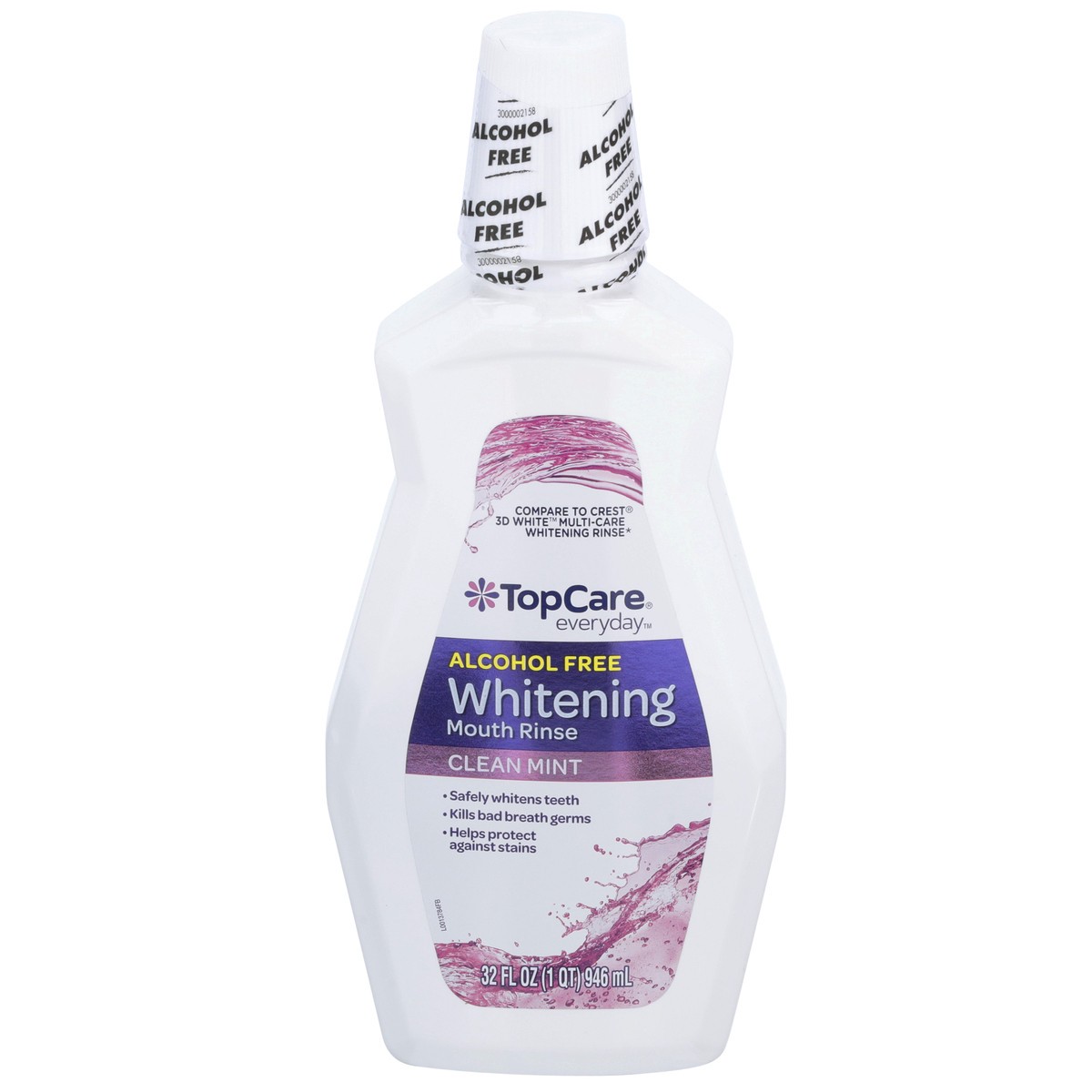 slide 12 of 13, TopCare Alcohol Free Whitening Mouth Rinse, Clean Mint, 32 fl oz