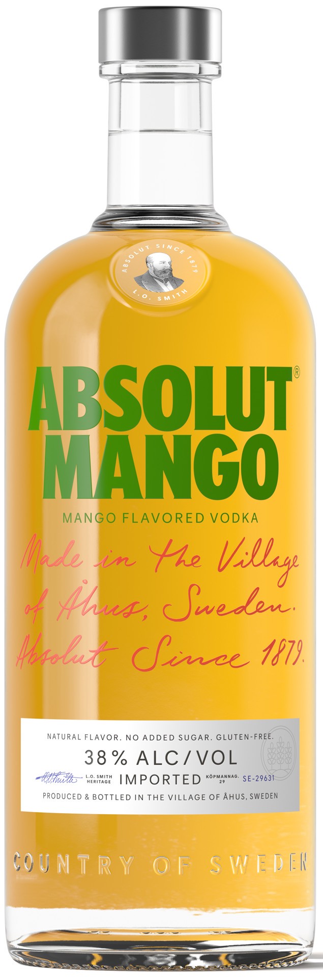 slide 1 of 8, Absolut Mango Flavored Vodka, 1 L Bottle, 38% ABV, 1 liter