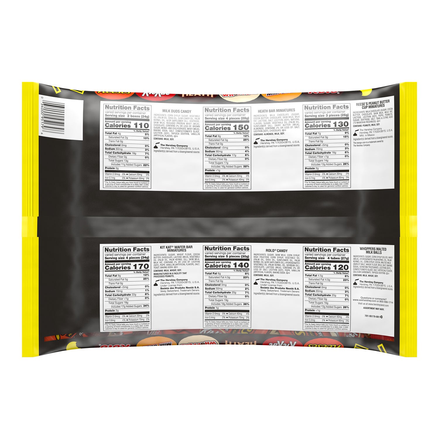 slide 5 of 5, Hershey's Miniatures Candy Assortment 100 Pieces, 100 ct