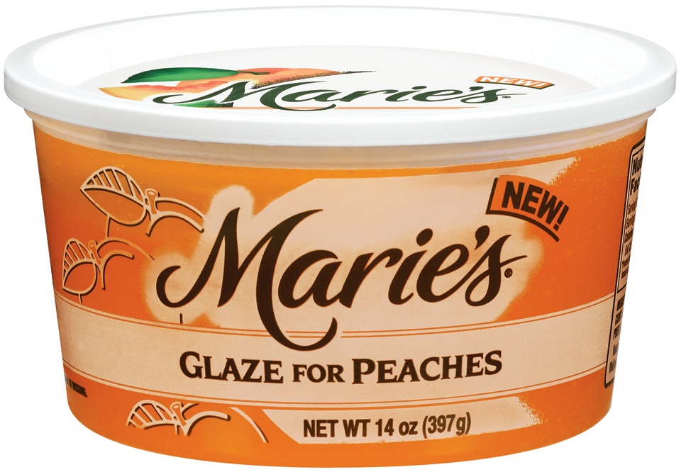 slide 1 of 1, Marie's Peach Glaze, 14 oz