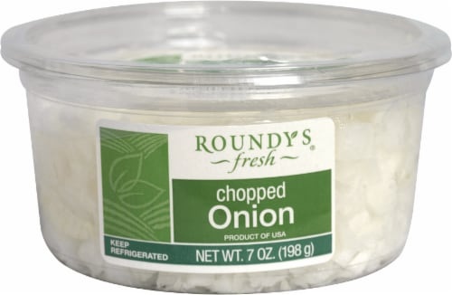 slide 1 of 1, Roundy's Roundys Fresh Chopped Onion, 7 oz