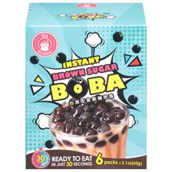 O's Bubble Instant Brown Sugar Boba 6 - 2.1 oz Packs