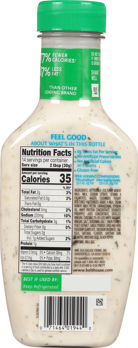 slide 9 of 11, Bolthouse Farms Cucumber Ranch Yogurt Dressing  - 14 Fl. Oz., 14 fl oz