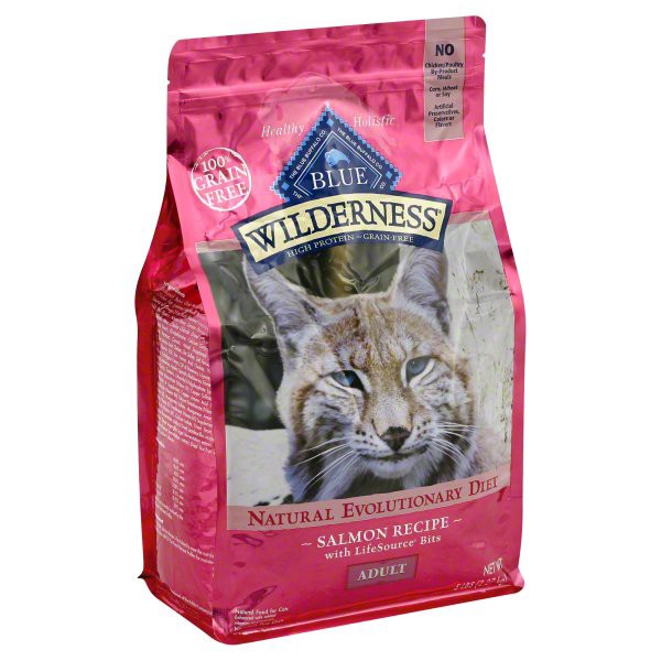 slide 1 of 1, Blue Buffalo Wilderness High Protein Natural Adult Dry Cat Food, Salmon 5-lb, 5 lb