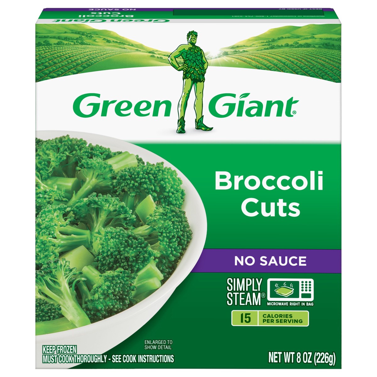 slide 1 of 9, Green Giant No Sauce Broccoli Cuts 8 oz, 8 oz