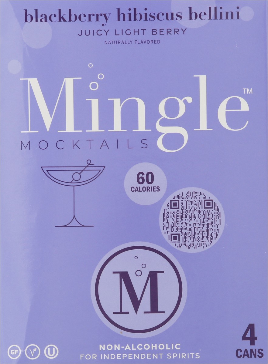 slide 4 of 9, Mingle Blackberry Hibiscus Bellini Mocktails Can 4 ea, 1 ct