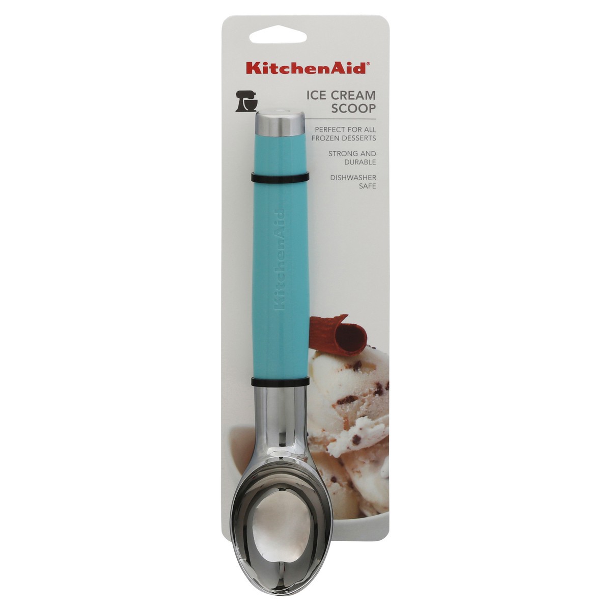 slide 1 of 10, KitchenAid Ice Cream Scoop, Aqua Sky, 1 ct