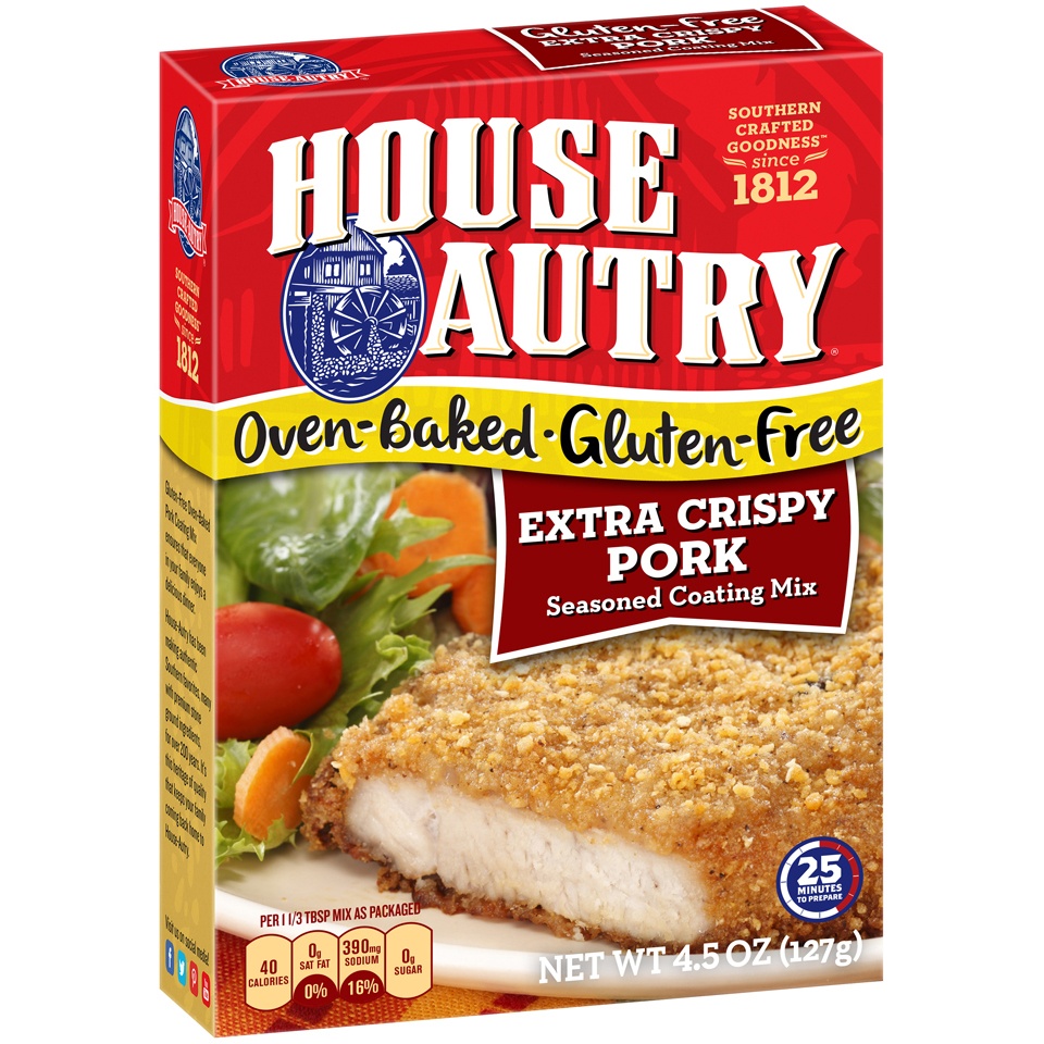 slide 1 of 1, House-Autry Oven-Baked Gluten-Free Extra Crispy Pork Seasoned Coating Mix, 4.5 oz