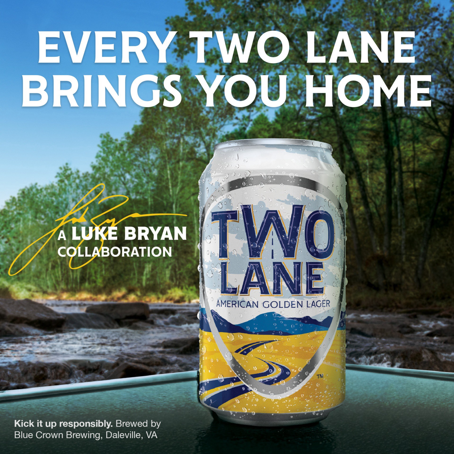 slide 6 of 7, Two Lane American Golden Lager Craft Beer, 6 pk 12 fl oz Cans, 4.2% ABV, 12 oz