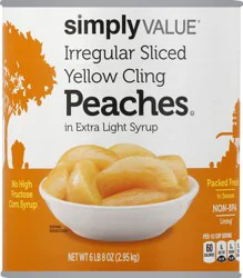 Simply Value Irregular Sliced Peaches In Extra Ls