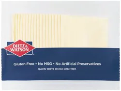 Dietz & Watson Fresh Sliced White American Cheese, Per Package (Avg. 0.75 lb)