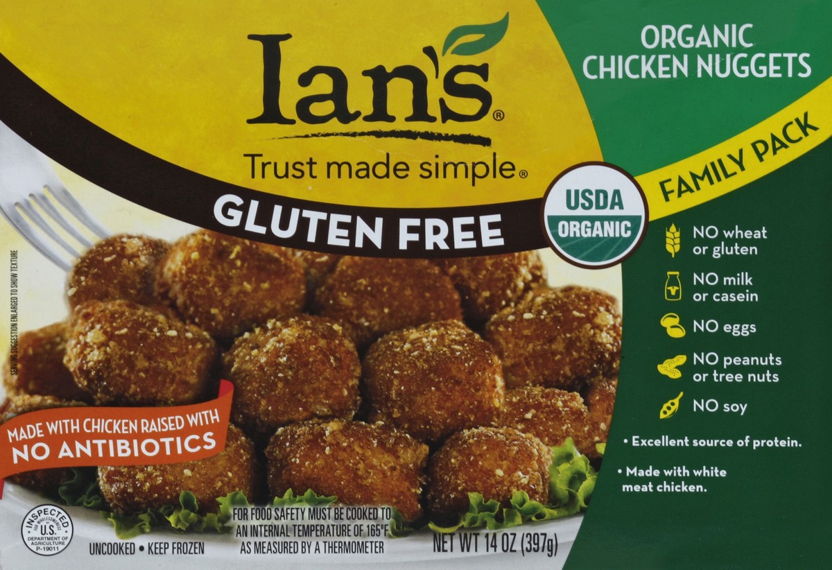 slide 4 of 4, Ian's Gluten Free Organic Chicken Nuggets, 14 oz