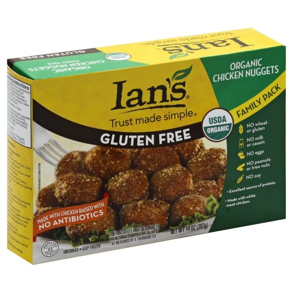 slide 1 of 4, Ian's Gluten Free Organic Chicken Nuggets, 14 oz