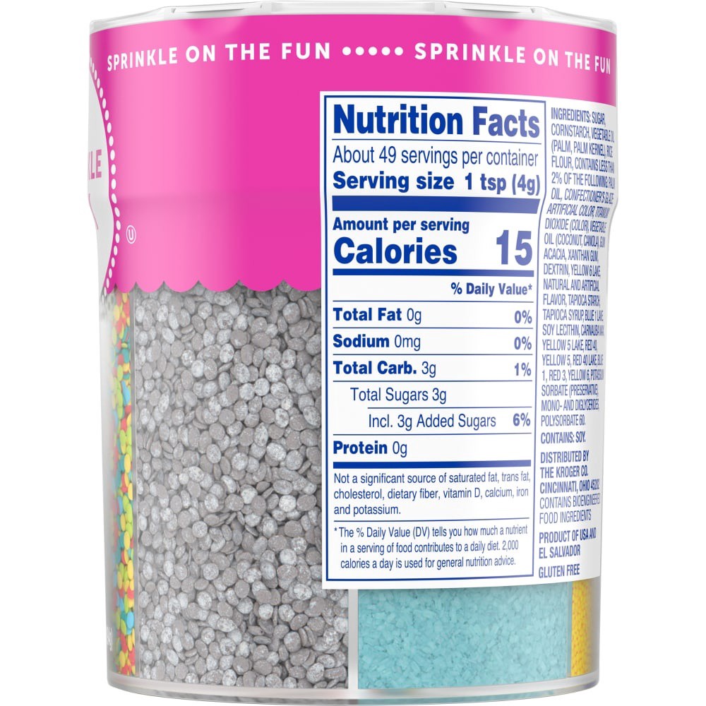 slide 2 of 4, Kroger 6-Cell Cake Decor Celebration Sprinkle Mix, 6.8 oz