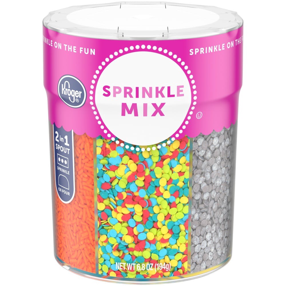 slide 1 of 4, Kroger 6-Cell Cake Decor Celebration Sprinkle Mix, 6.8 oz