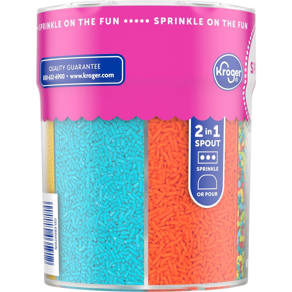 slide 3 of 4, Kroger 6-Cell Cake Decor Celebration Sprinkle Mix, 6.8 oz