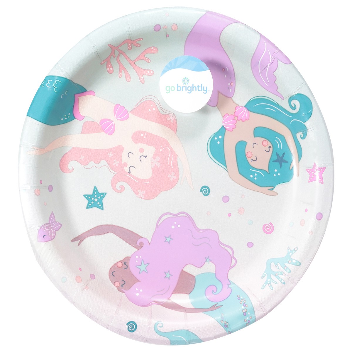 slide 2 of 12, Go Brightly 6.75 Inch Mermazing Party Plates 8 ea, 8 ct