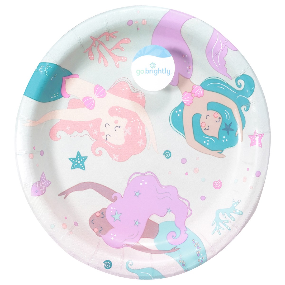 slide 6 of 12, Go Brightly 6.75 Inch Mermazing Party Plates 8 ea, 8 ct