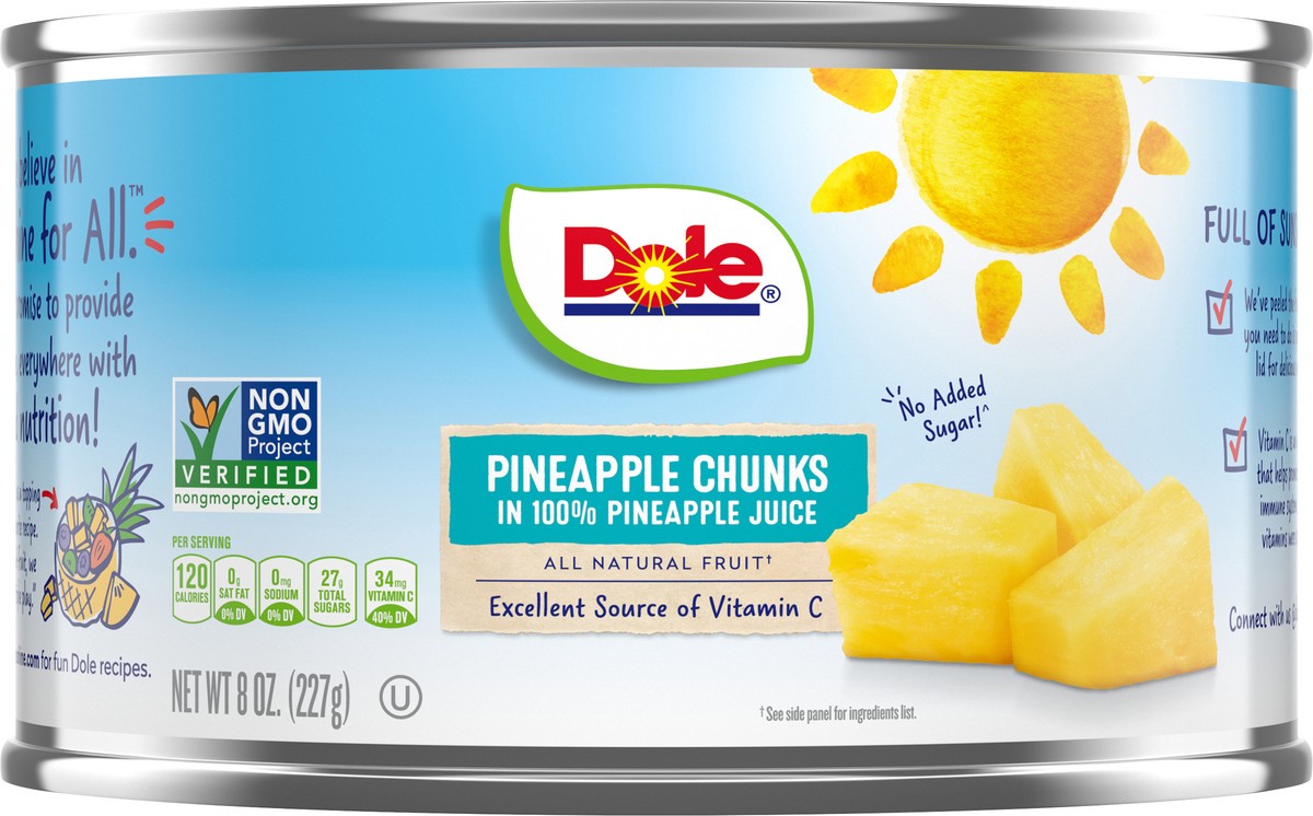 slide 3 of 9, Dole Pineapple Chunks, 8 oz