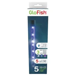 GloFish White, Blue and Magenta Lights 8-Inch LED Light Stick for Fish Aquariums Up to 5 Gallons