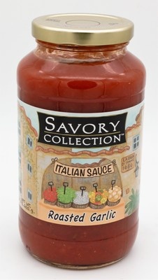 slide 1 of 1, Savory Collection Italian Sauce Roasted Garlic, 24 oz