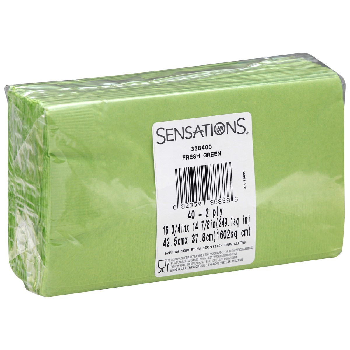 slide 2 of 9, Sensations Napkins 40 ea, 40 ct