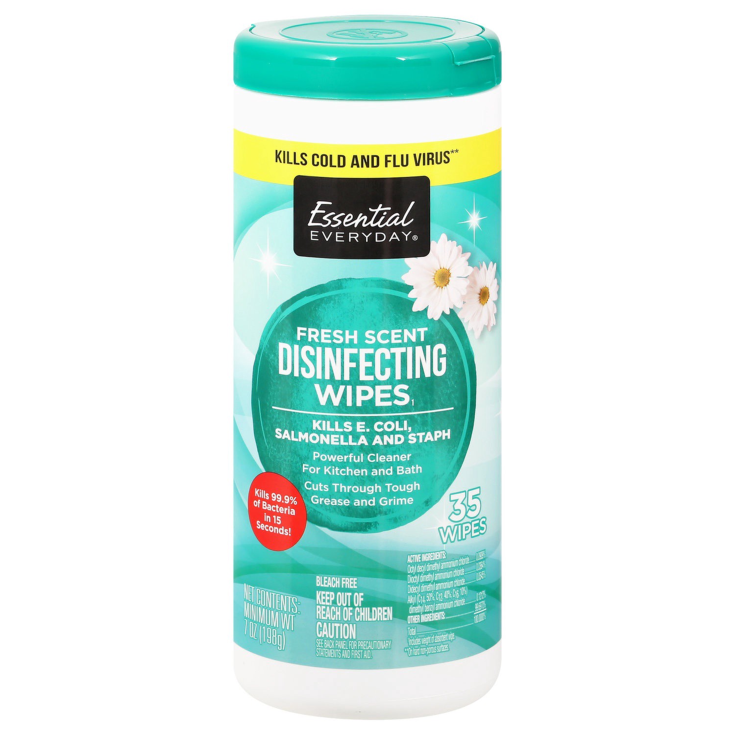 slide 1 of 1, Essential Everyday Fresh Disinfecting Wipes, 35 ct