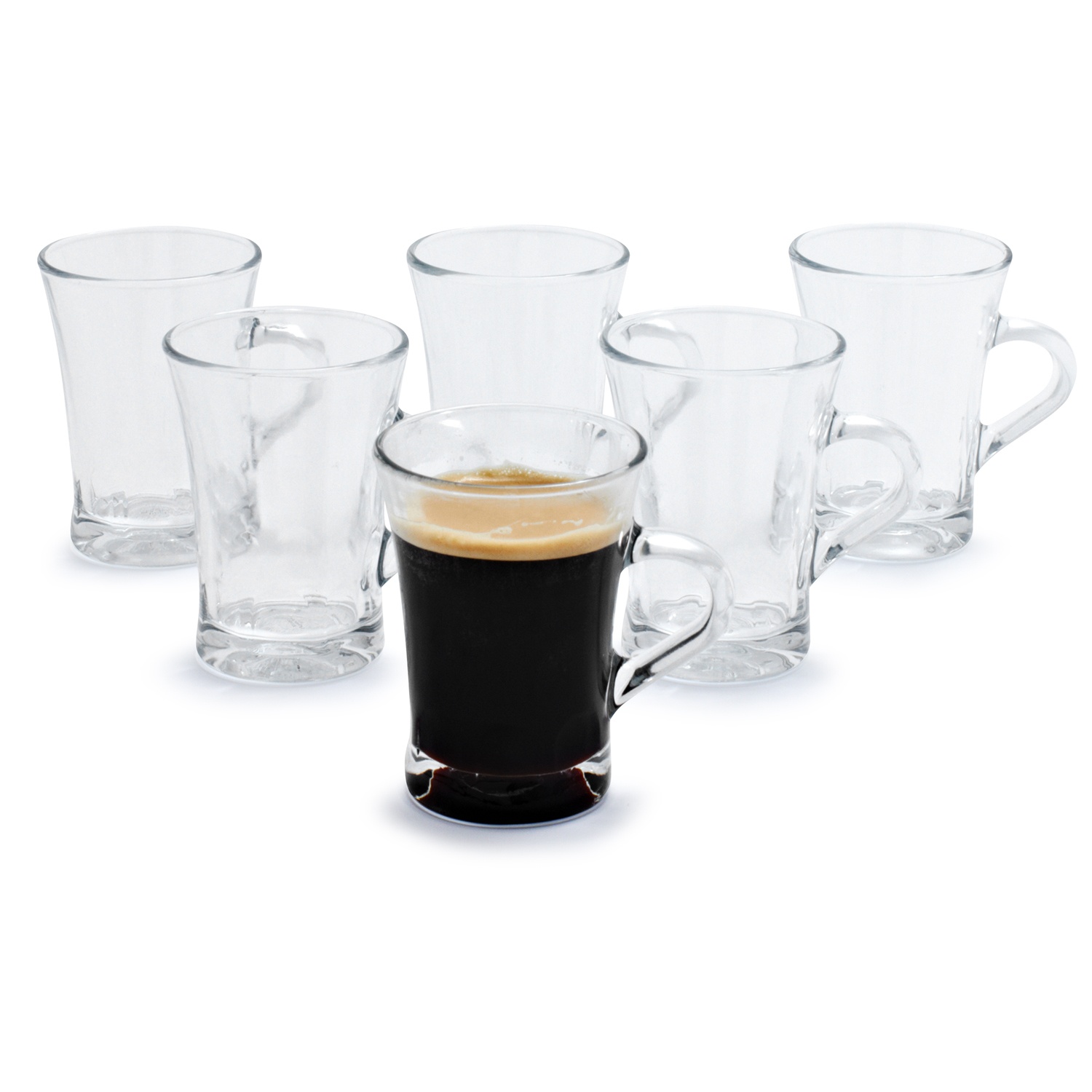 slide 1 of 1, Duralex Amalfi Mugs, Clear, 6 ct